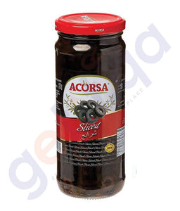 ACORSA OLIVES BLACK SLICED JAR